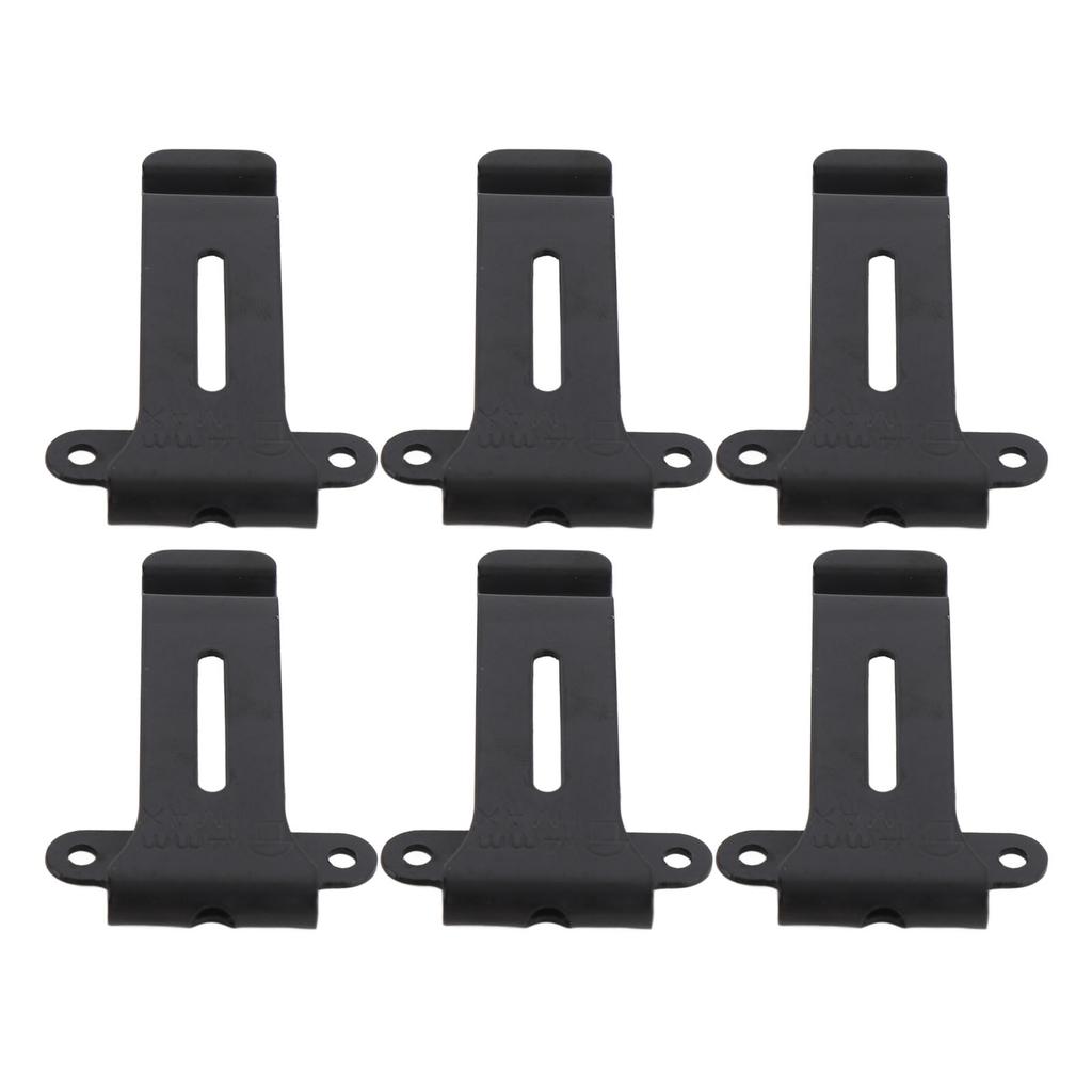 6pcs Radio Belt Clip Replacement with Screws Heavy Duty Metal Back Clip for Linton LT 6100 Radio