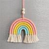 BeHandwovens Cotton Rope Rainbow Tassels Wall Car Pendants Rainbow Wall Hangings Holiday Decorations