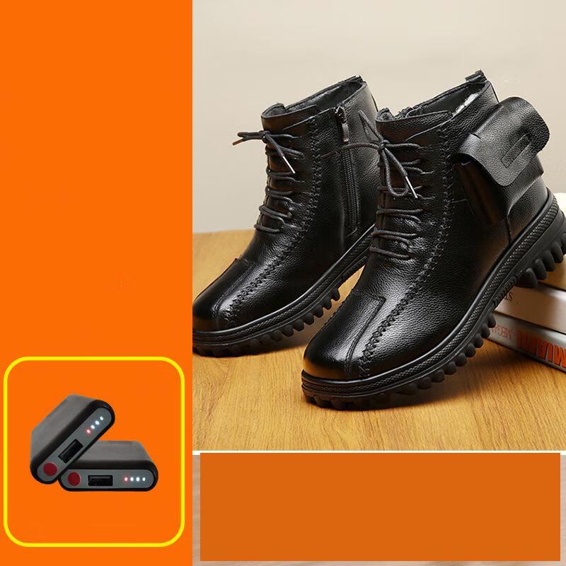 

Junshi Women s Leather Wool Lined Warm Shoes