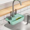1PC Faucet Drain Rack Washing Table Faucet Splash-proof Drain Pad Silicone Storage Rack Kitchen Drain Rack