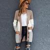 Autumn/Winter V-Neck Single-Breasted Long Cardigan for Women - European American Knitwear