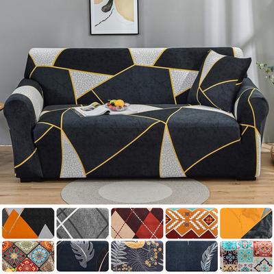 Elastischer Bedruckter Sofabezug Stretch Enganliegend All-Inclusive Sofabezug für Wohnzimmer Funda Sofa Couchbezug Sesselbezug