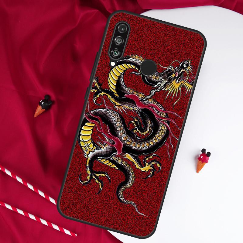 Chinese Dragon For Huawei Nova 7i 8i 11i 12i 12s 10 9 SE Y90 Y60 Y70 Y72 Y61 Y91 P60 Pro P30 P40 Lite Case