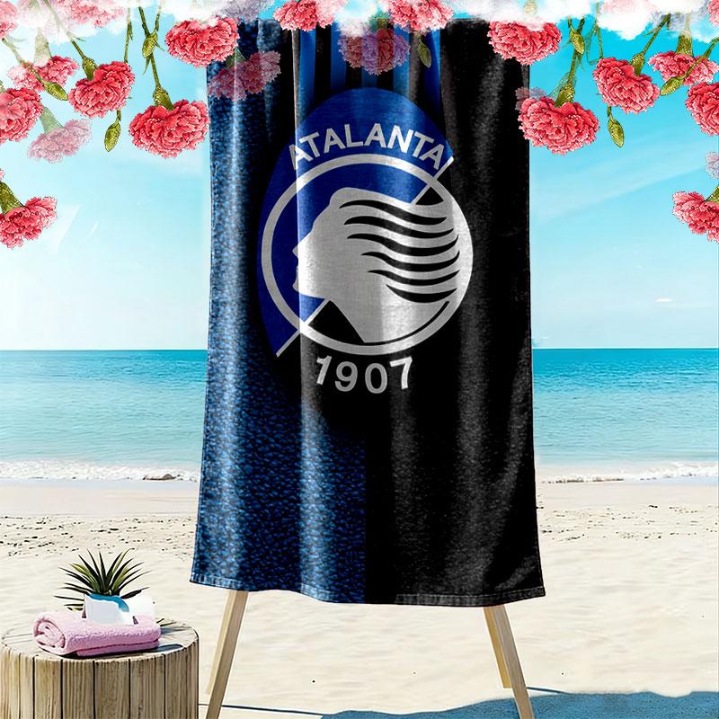 Atalanta BC Logo Print Beach Towel, Large Soft Quick Dry Towel for Beach Camping Swimming