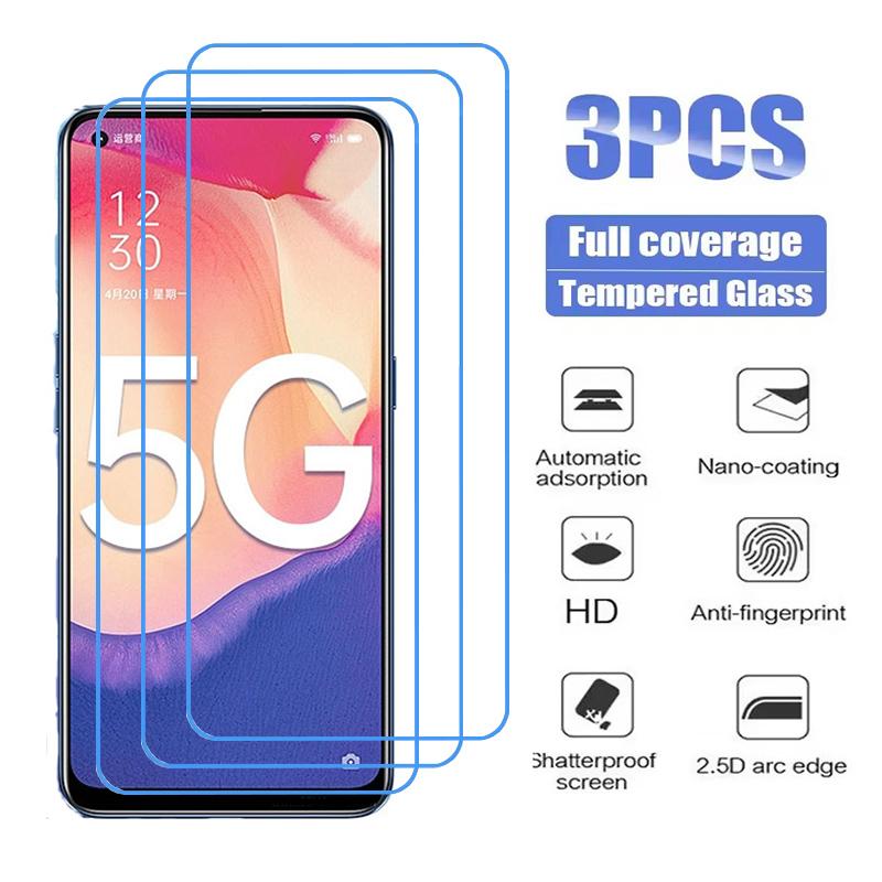 

3 unidades protetor de tela HD para Oppo Reno8 Pro Plus Reno7 Lite SE 5G Reno6 Reno5 A Z Reno4 vidro temperado for OPPO Reno7 чистий