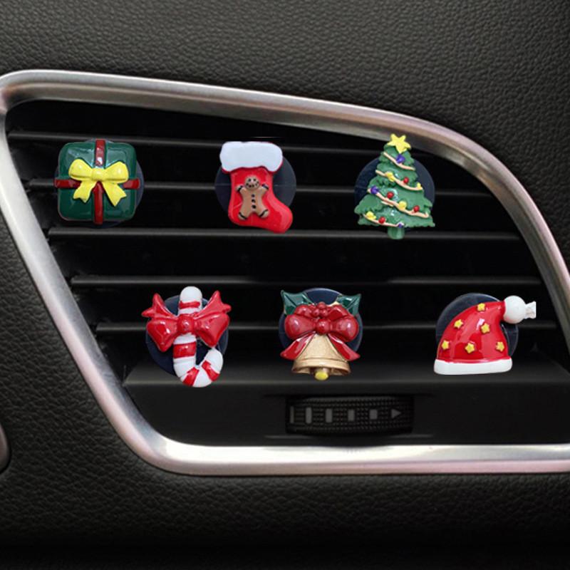 Cute Cartoon Car Air Vent Perfume Holder Christmas Decorative Accessories For Car Interior