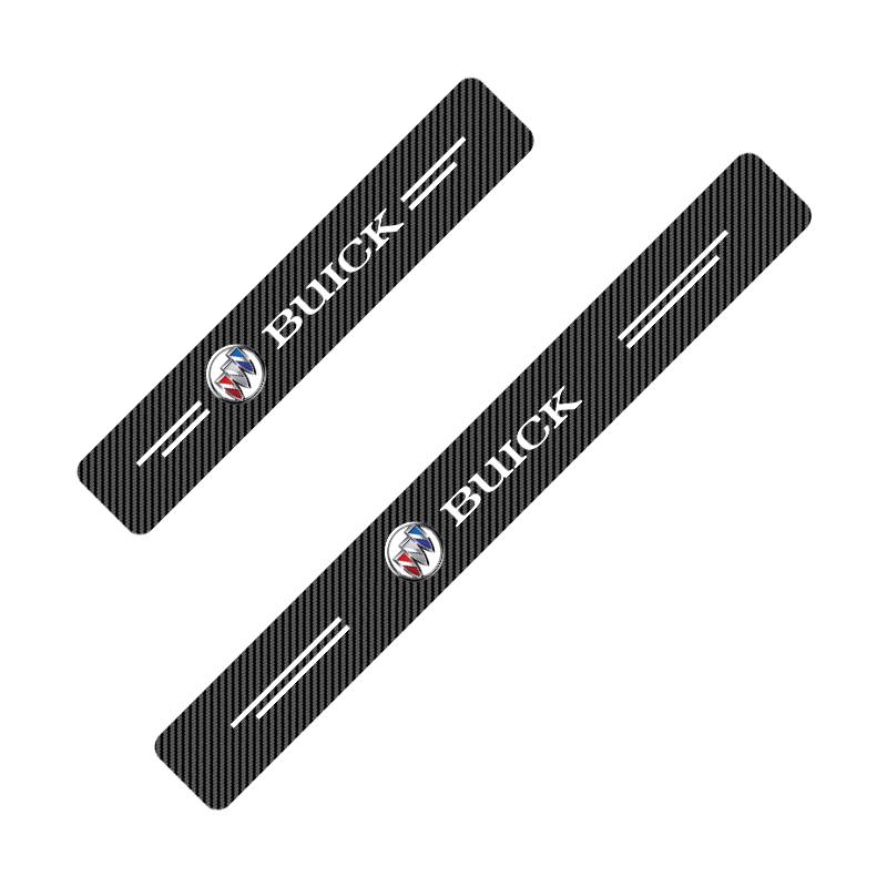 4-teiliges Set Einstiegsleisten-Schutzaufkleber aus Kohlefaser, kratzfest, passend für Buick Enclave, Regal, Lacrosse, Encore, Excelle und Envision