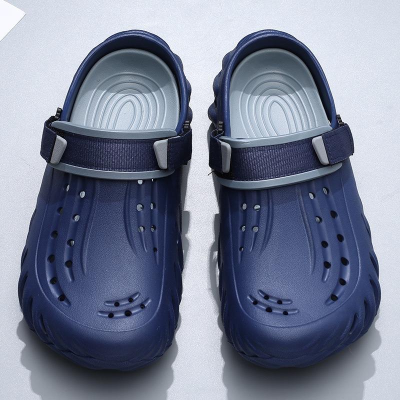 Summer new men's casual hole shoes platform non-slip eva fashion round head indoor and outdoor beach bag head sandals