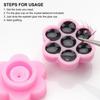 500pcs Eyelash Extension Glue Holder Flower Shaped Eyelash Grafting Glue Cup Pink