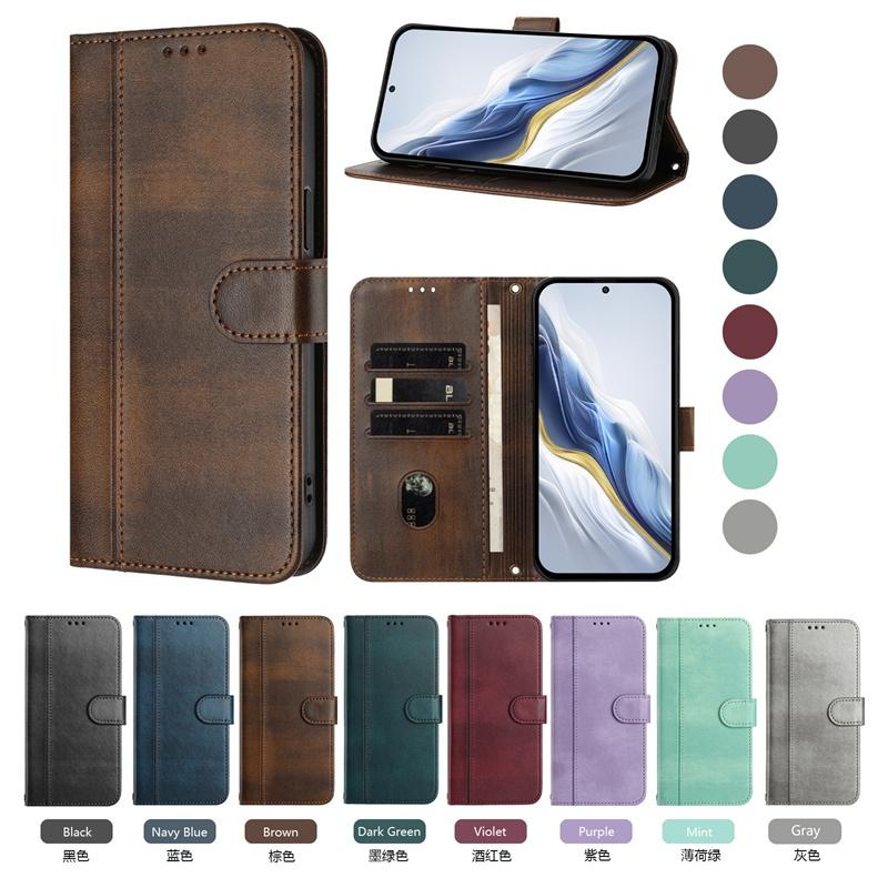 Casing For Realme C11 2021 C12 C15 C17 C20 C21 C21Y C25 C25S C30 C30S C55 4G Leather Wallet Pocket Card Slots Flip Case Cover
