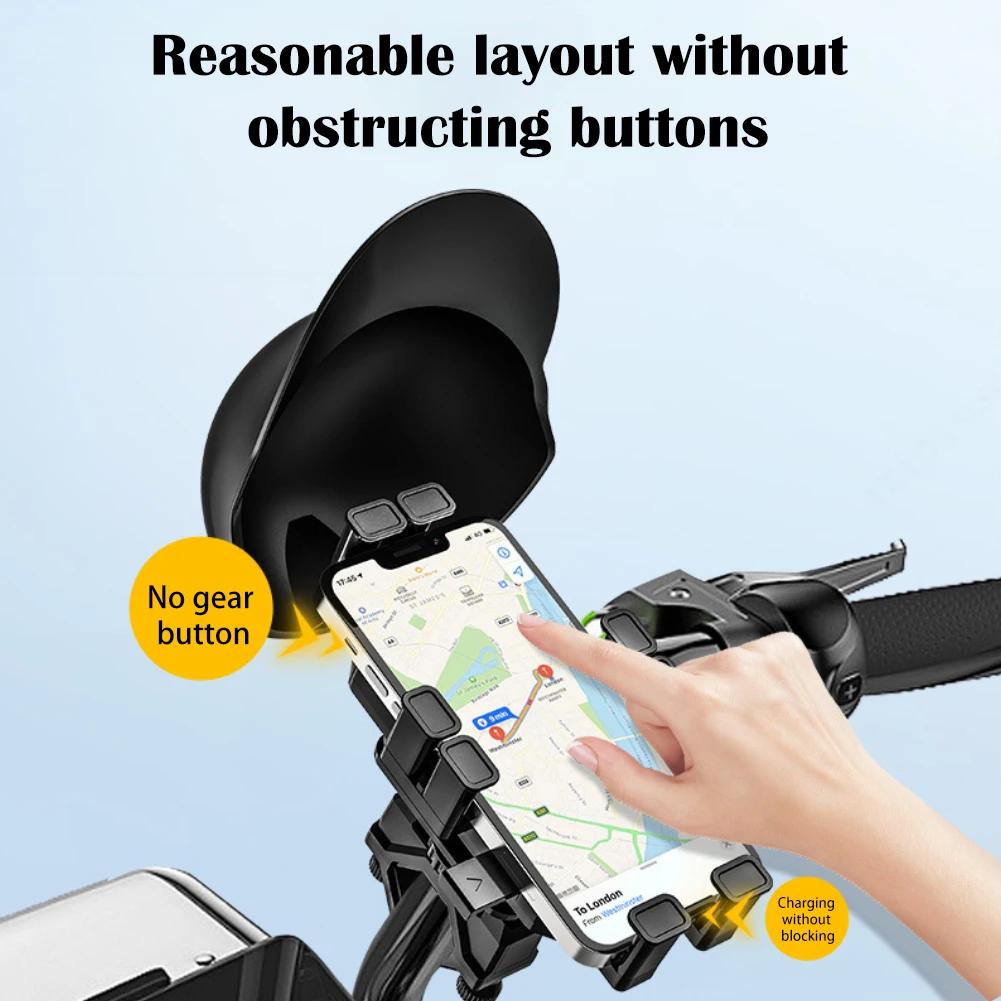2024 New Helmet Rider Motorcycle Mobile Phone Holder Electric Bicycle Waterproof Sunshade Navigation Mobile Phone Holder