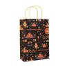 Borsa Tote di Carta Kraft per Halloween Zucca Fantasma Castello Borsa Retrò Confezione Caramelle Snack Borsa Regalo