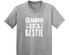 Grandma Is My Bestie - Kids Cotton T-Shirt and Kids Tshirt - Grammy Grandmother Mimi Nana Mother's Day Gram Granny Granddaughter Grandson