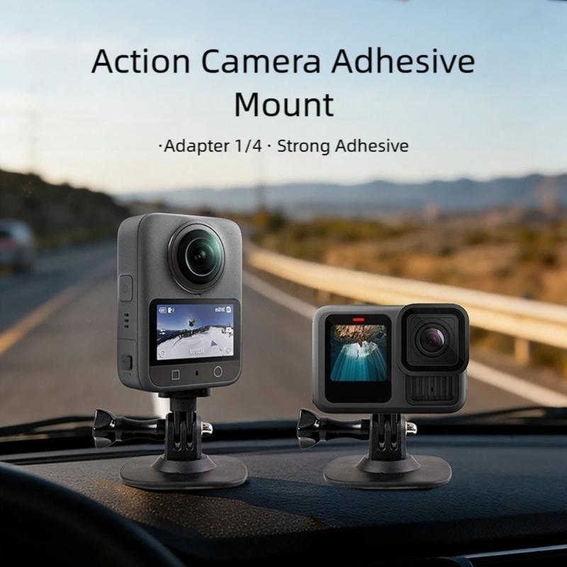 Helmet Mount Base Fix Bracket with Screw Nut Adapter for Action Camera Installation Lightweight Weather Resistance