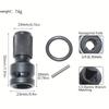 3pc Quick-Release Power Wrench Adapter Set – 1/2" To 1/4" Hex, Heavy-Duty Steel, O-Ring & Pin, for Auto/Metal/Construction