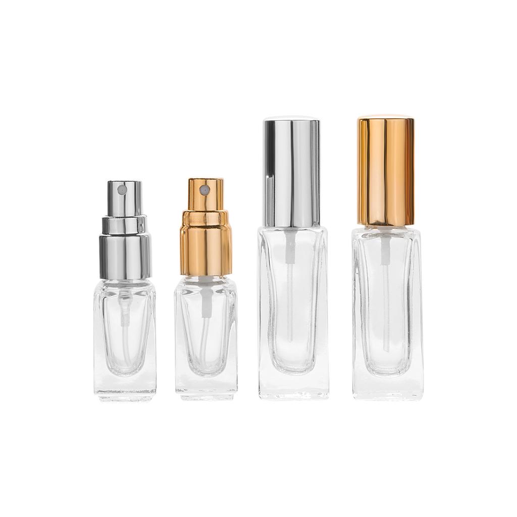 3/6/9ml Empty Glass Perfume Bottle Stainless Steel Roller Ball DIY Portable Travel Essential Bottle