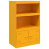 VidaXL Mustard Yellow Buffet 67x39x107 Cm Steel, Cabinet, Sideboard, Storage Cabinet, Cabinets, Cupboard, Buffet 841670