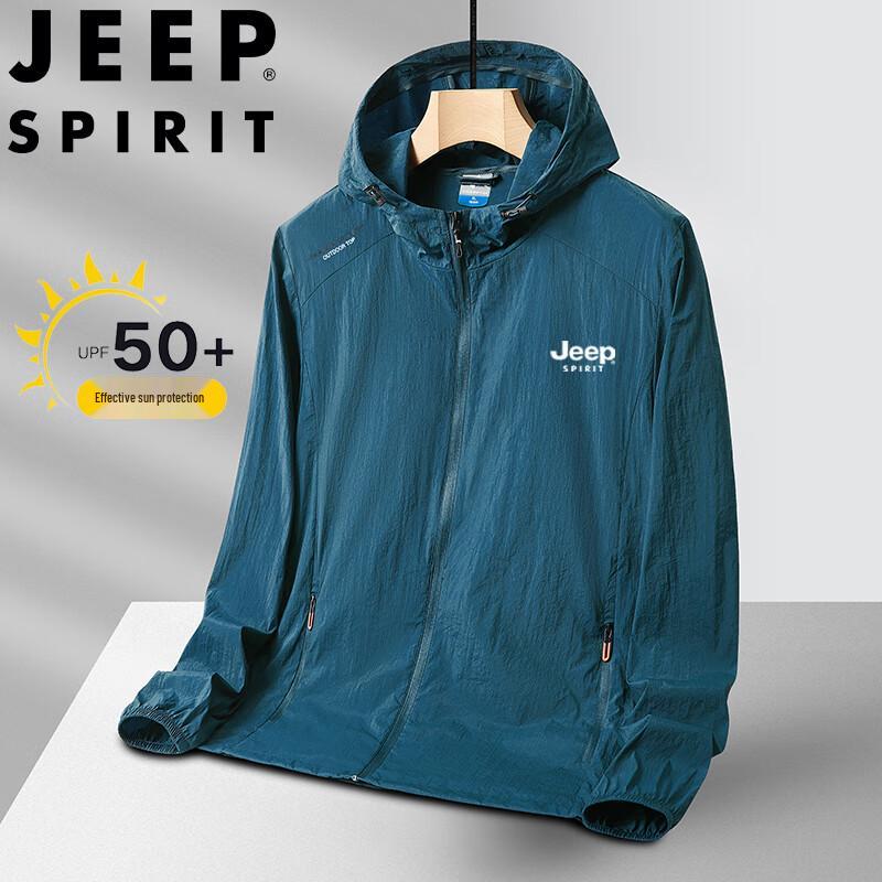 JEEP SPIRIT Men's Quick-Dry UV Protection Hooded Jacket