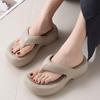 Fashion Fashion White Platform Flip Flops Women Thick Sole Eva Slippers Clip Toe Wedge Sandals Woman 2025 Summer Non Slip Beach Slides