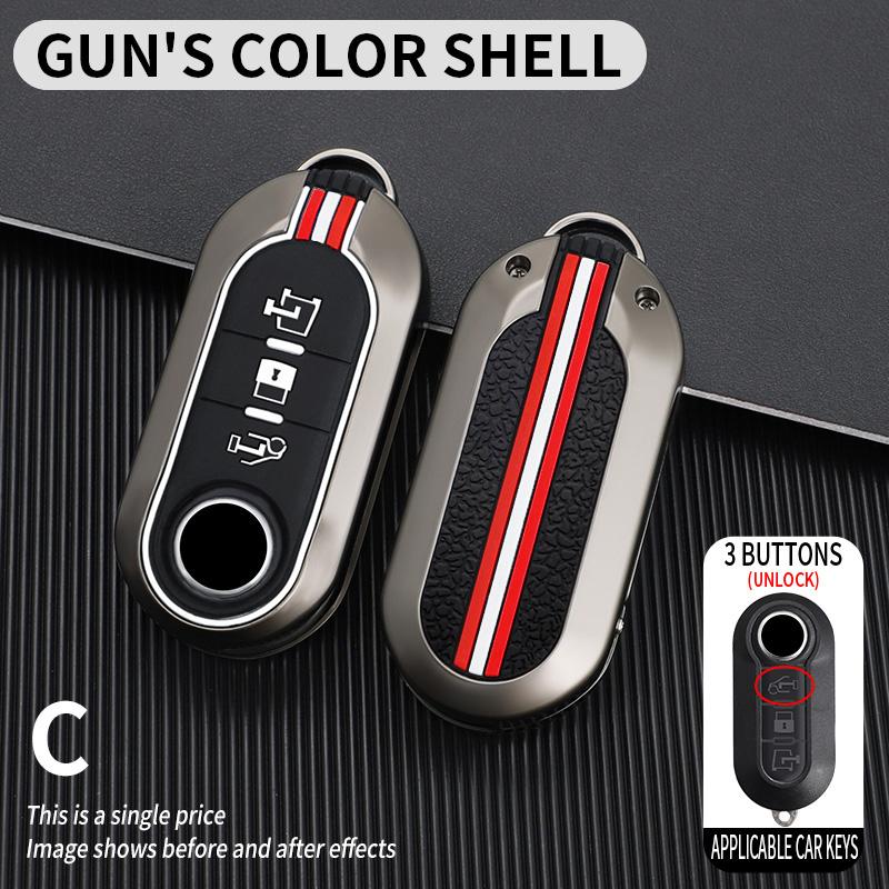 

Zinc Alloy Car Flip Remote Key Case Cover Shell Fob for Fiat Ducato 500 500L Panda Grande Punto Lancia Musa Car Accessories