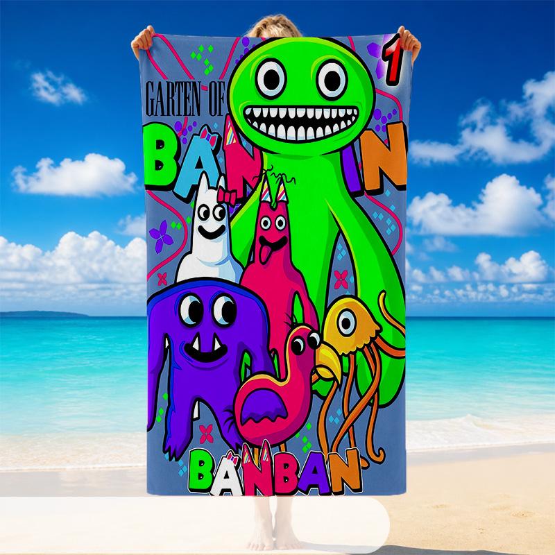 Quick Dry Beach Towel Garten of Banban Pattern, Lightweight Absorbent Towel for Pool Beach Vacation Use