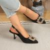 Elegante Spitzschuh Damen Sandalen Neue Mode Kristall High Heels Schuhe 2025 Sommer Frau Sexy Kleid Pumps Sandalias De Mujer