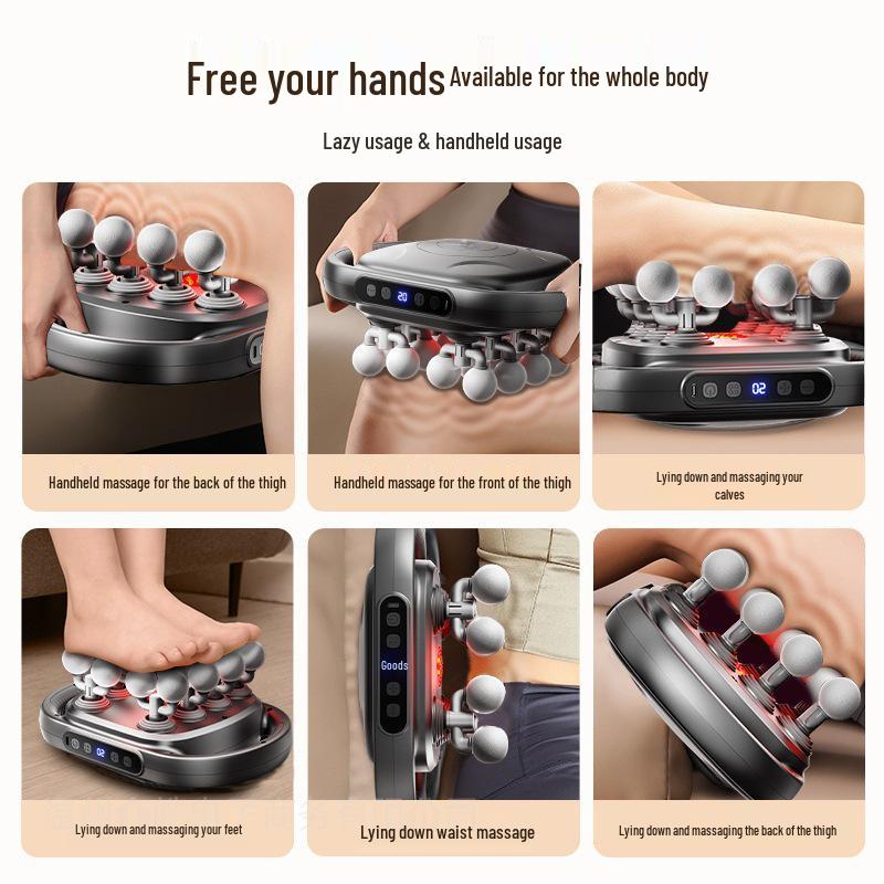 Professional 16-Head Massager for Cervical, Lumbar, and Back Muscles - Deep Relaxation Massage Tool