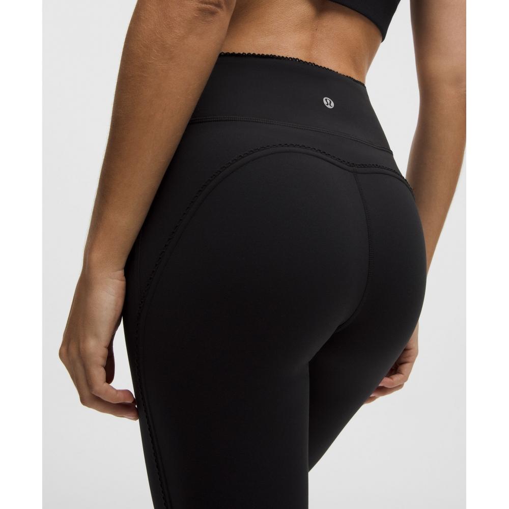 Lululemon Groove No Line High Rise Tight 25   Heart Black
