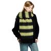 High Quality Wool Blend Striped Scarf Women Fall Winter New Thick Warm Muffler Female Simple Versatile Fashion Fringed Shawl