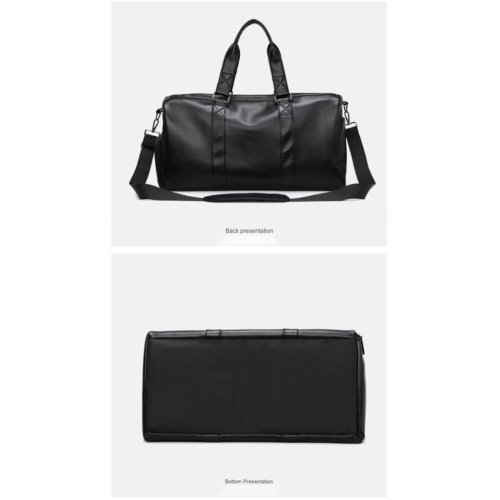 Travel Bag Unisex PU Large Capacity Adjustable Strap Travel Gym