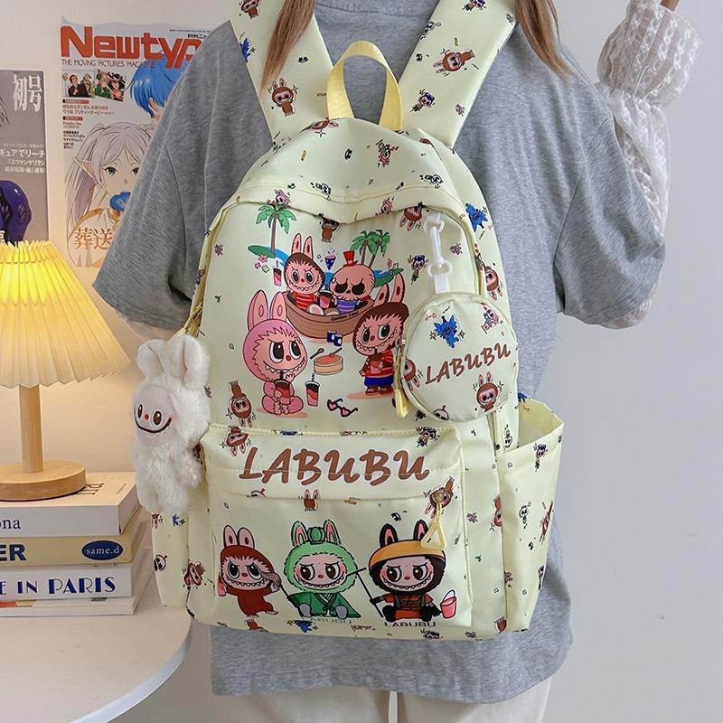 Schoolbag new backpack women's fashion sweet girl cute cartoon travel backpack junior high school schoolbag tide