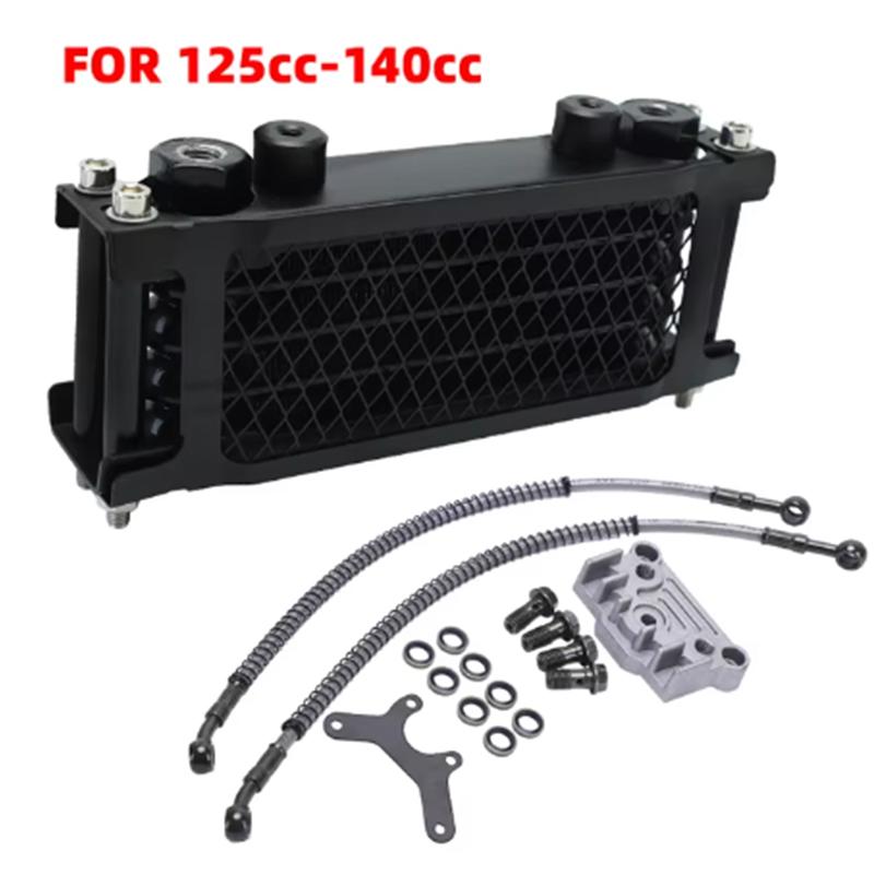 Oil Cooling Cooler Radiator Oil Cooler Set Motorcycle For 50 70 90 110 125 140cc Dirt Bike Monkey Bike DAX Pocket Bike ATV Moto