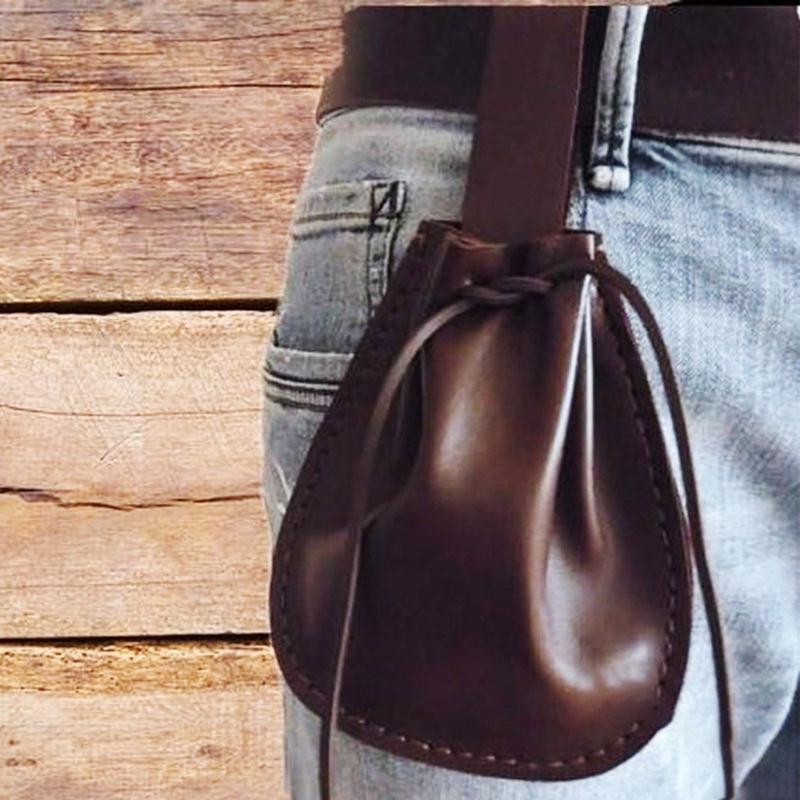 Bolsa de Cintura Embossada, Bolsas de Cintura de Couro PU Medieval