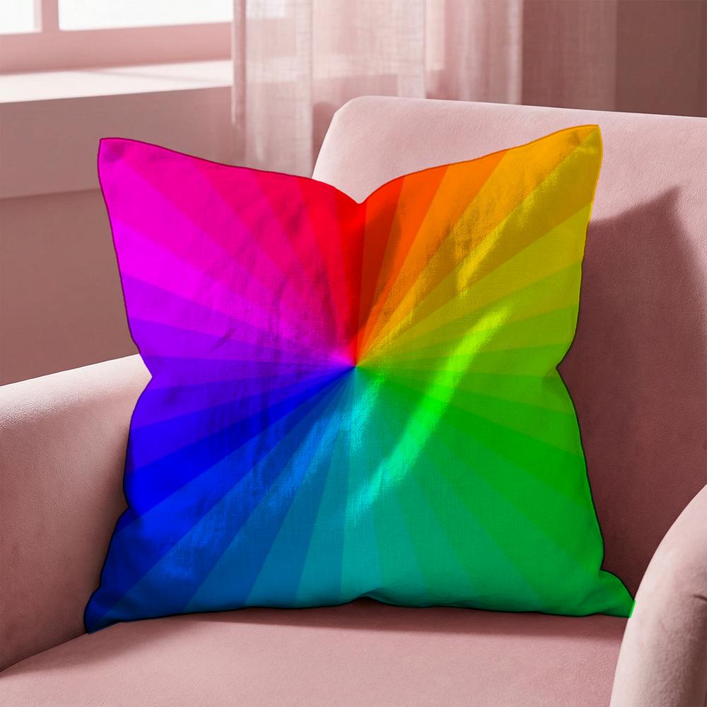 R-Rainbow THEME Cushion Cover Multi-Scene Pillow Cover for Home & Car - Reversible, Soft & Durable for Daily Use