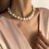 Layered Heart Diamond Necklace with Beads and Imitation Pearls - Women's European Multi-Layer Jewelry