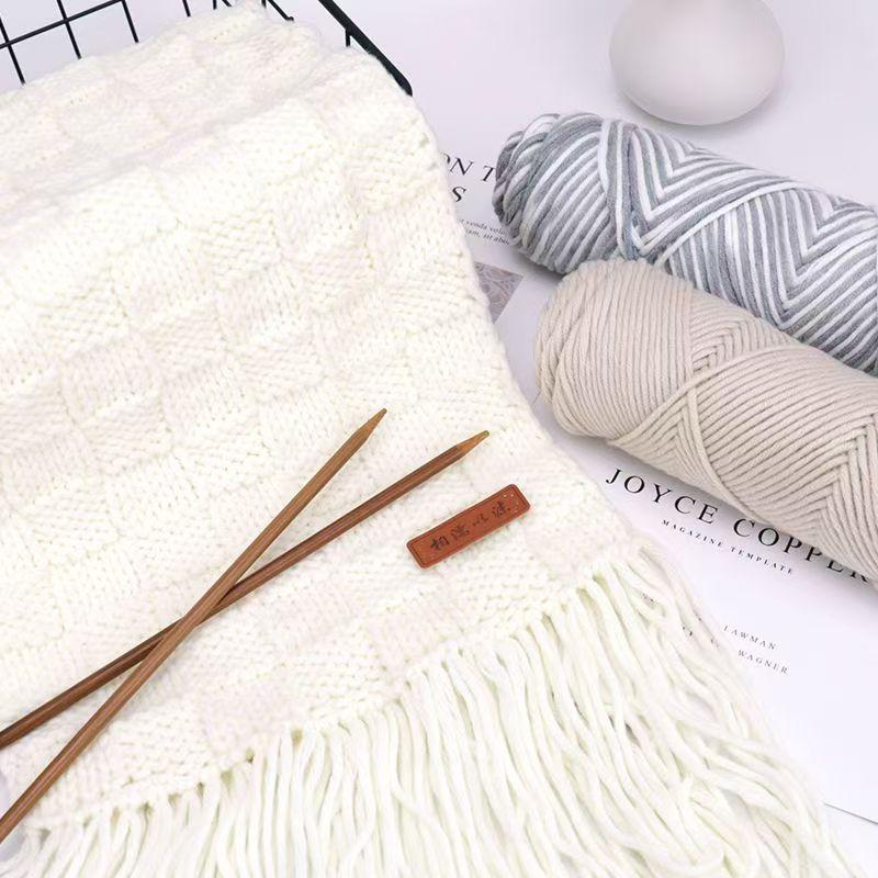 100g Pure Colour Lover Yarn Soft Milk Cotton Yarn Woolen Yarn 8 Ply Thread for Knitting Scarf Wool Handmade DIY Scarves Gift