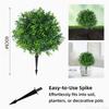 Artificial Boxwood Topiary Trees with Ground Stakes Plastic Greenery Decor for Villa Courtyard Garden Outdoor Patio Ornaments