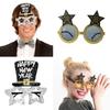 Happy New Year Glasses Party Dress-up Eyeglasses New Year Party Costume Accessories for Kids Boys Girls Christmas Party
