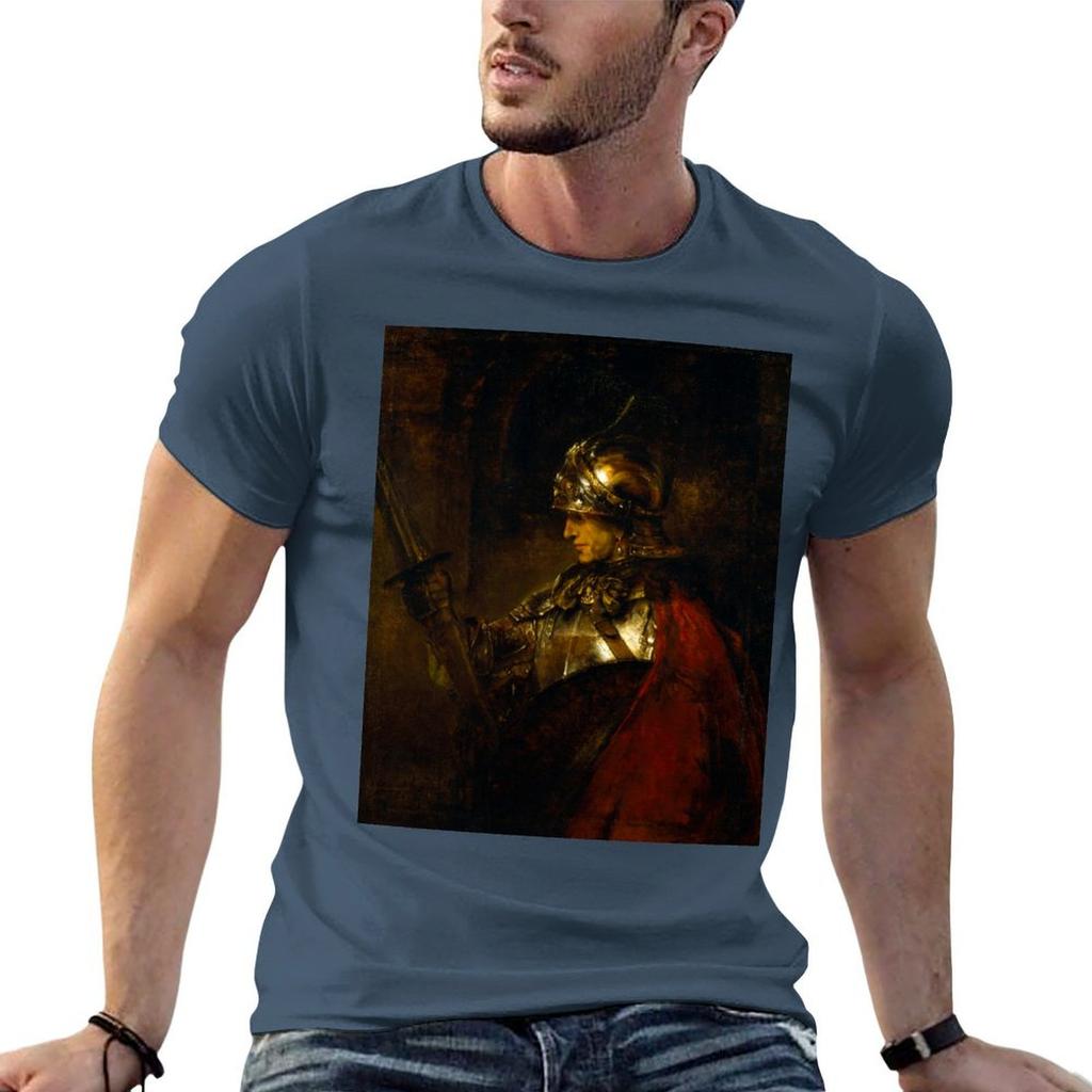 Rembrandt HarUnisexszoon van Rijn Alessandro Magno (Unisex in Armatura)  T-shirt Resistente agli Odori a Maniche Corte