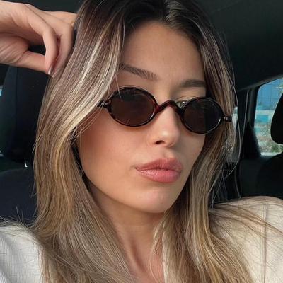 New Stylish Men's Sunglasses Oval Shape Anti-reflective Sun Glasses for Women European American Punk Sun Glass for Woman