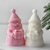 DIY Christmas Candle Silicone Mold Snowflake Santa Claus Aroma Candle Plaster Resin Decoration Mould Candle Making Supplies