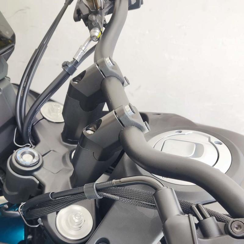 Motorcycle Handlebar Risers CFMOTO 450MT 800MT Black Aluminum Handguard Mount Extension Kit