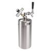 Butoi de bere Growler 3.6L din oțel inoxidabil Keg 60PSI Gauge Keg Robinet Sistem de dozare acasă cu operare ușoară