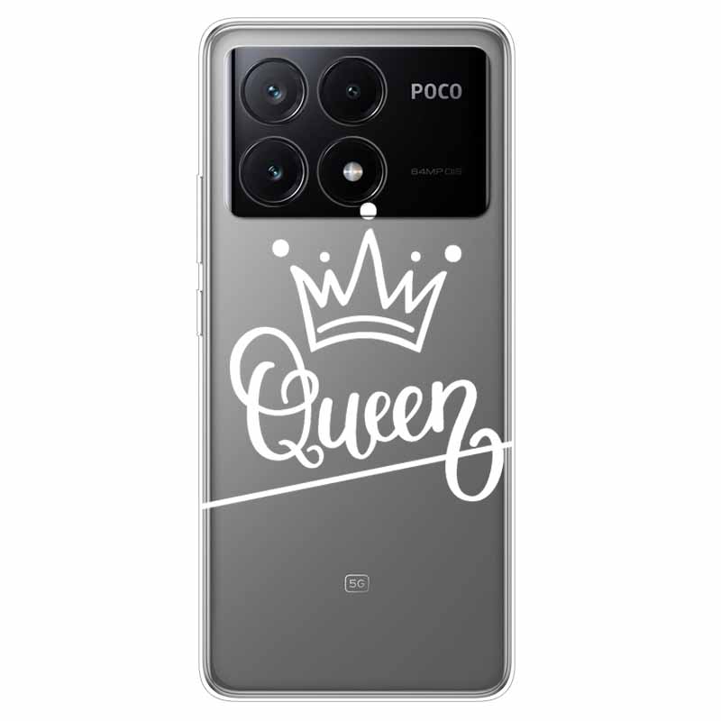 For Xiaomi Poco X6 Pro Case Transparent Cute Soft Silicone TPU Coque for Poco X6 / X6 Pro 5G Phone Cover X 6 X6Pro Clear Shells
