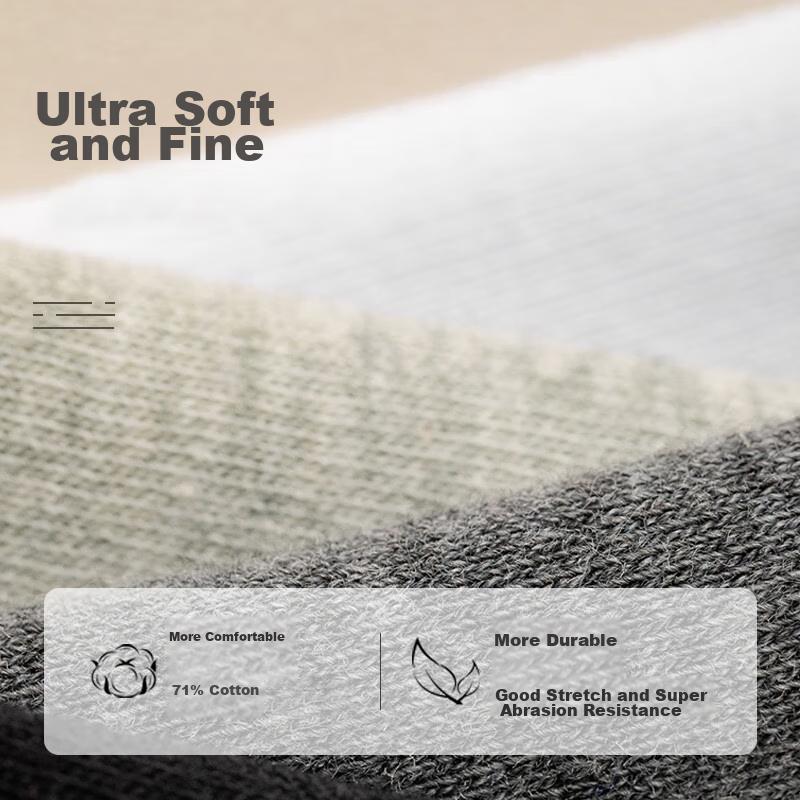 FitonTon 10 Pairs of Men's Socks, Autumn And Winter Socks, Men's Short Socks, 10A And Odor-Resistant Sports Short Tube Pure Cotton Mid-Calf Socks