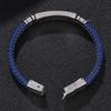 New Trendy Leather Bracelet Men Stainless Steel Handmade Bangles Male Wristband Charm Hand Jewelry Boyfriend Husband Gift Sp1037