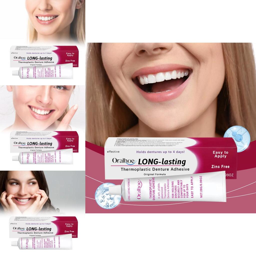 Adeziv pentru proteză Oralhoe Pentru confort sporit și fixare sigură pentru dinți artificiali