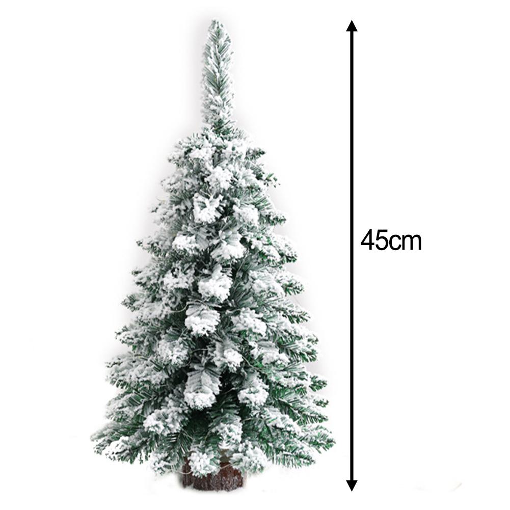 Desktop Christmas Tree Artificial Snow Frost Pine Tree Christmas Ornaments Tree Xmas Flocking Tree Xmas Holiday Table Decoration