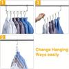 10pcs Metal Space-Saving Clothes Hanger Holder(26cm Silvery) Multi-Hanger Organizer with Magic Hooks Design for Wardrobe Closet