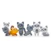 Modish 6pcs Set Kawaii Zakka Cute Unhappy Cat Doll Adorable Mini Cartoon Figures